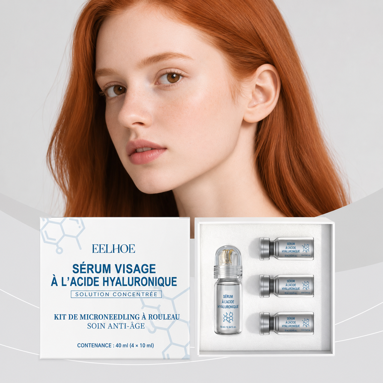 Sérum Acide Hyaluronique + Roller Anti-Âge